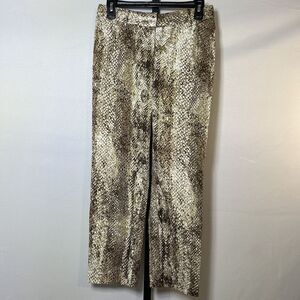 Rachel Roy Pants Ankle Size 4 Animal Print Snakeskin Polyester Stretch Casual